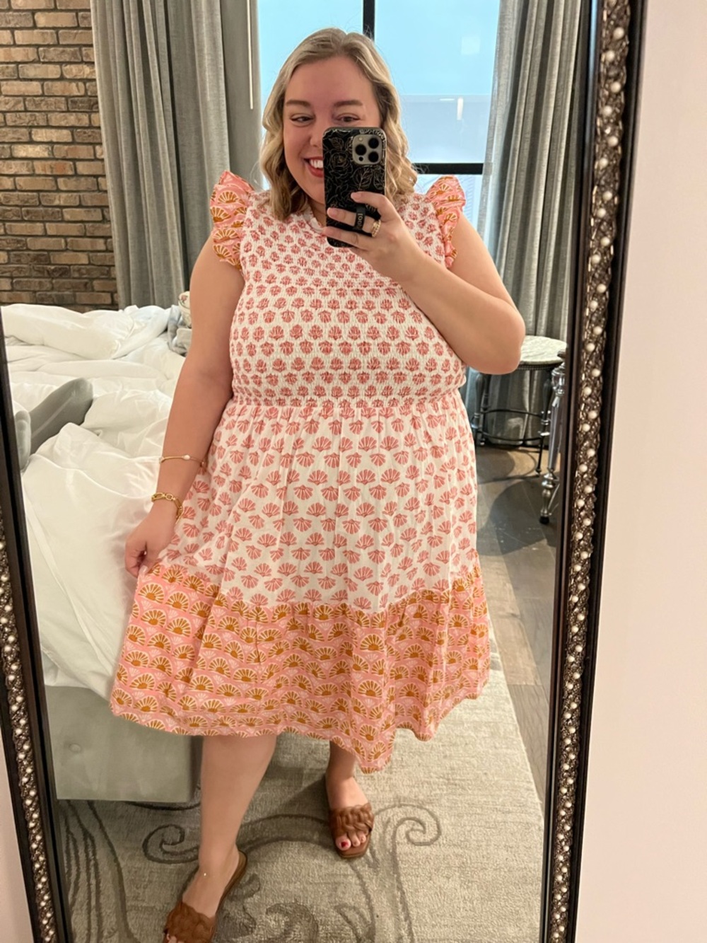 J. Crew Factory Pink and Yellow Printed Mini Dress